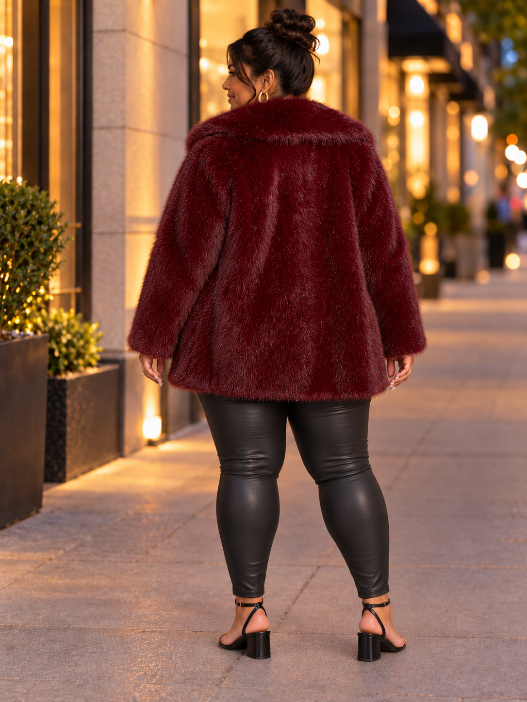 Lux Faux-Fur Plus Size Jacket