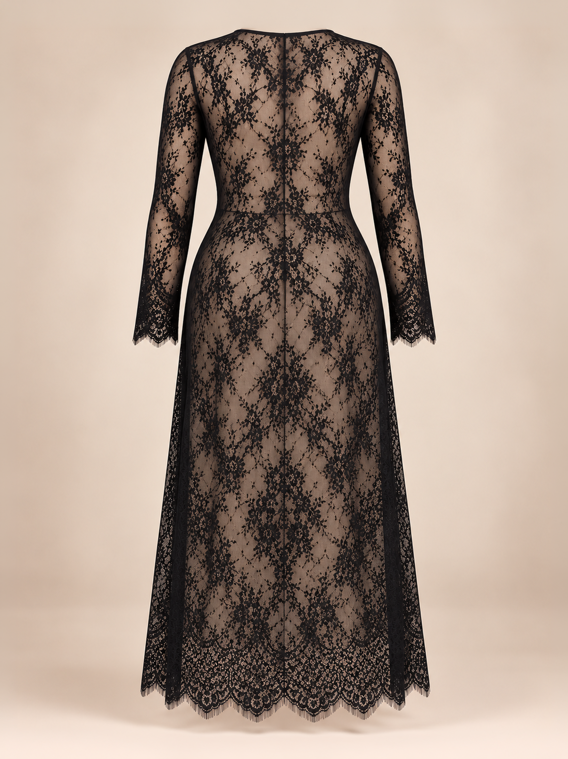 Midnight Elegance Plus Size Lace Overlay