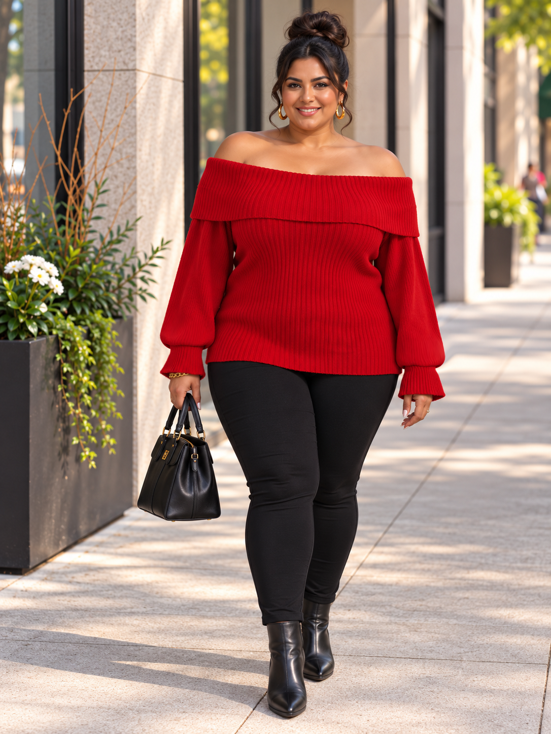 Isla Off Shoulder Plus Size Sweater