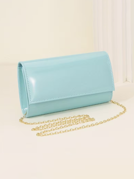 Sleek Evening Clutch in Baby Blue