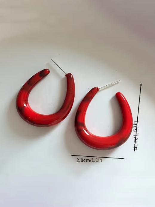 Retro Hoop Earrings