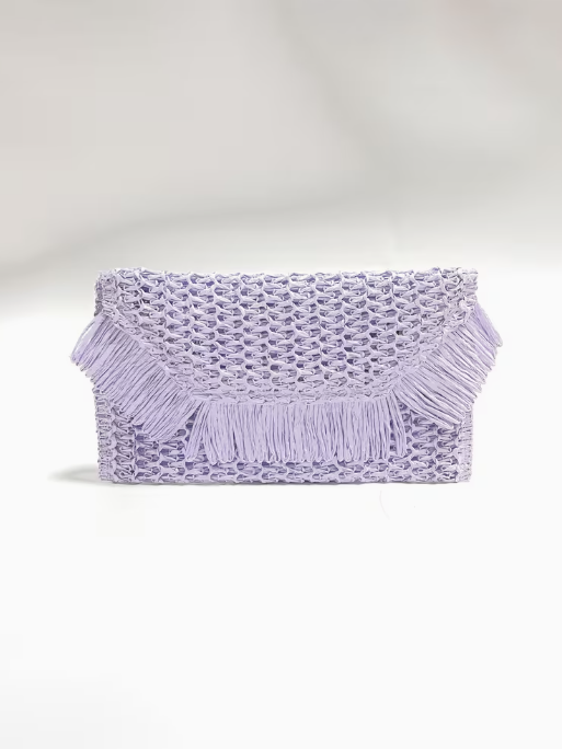 Woven Raffia Clutch