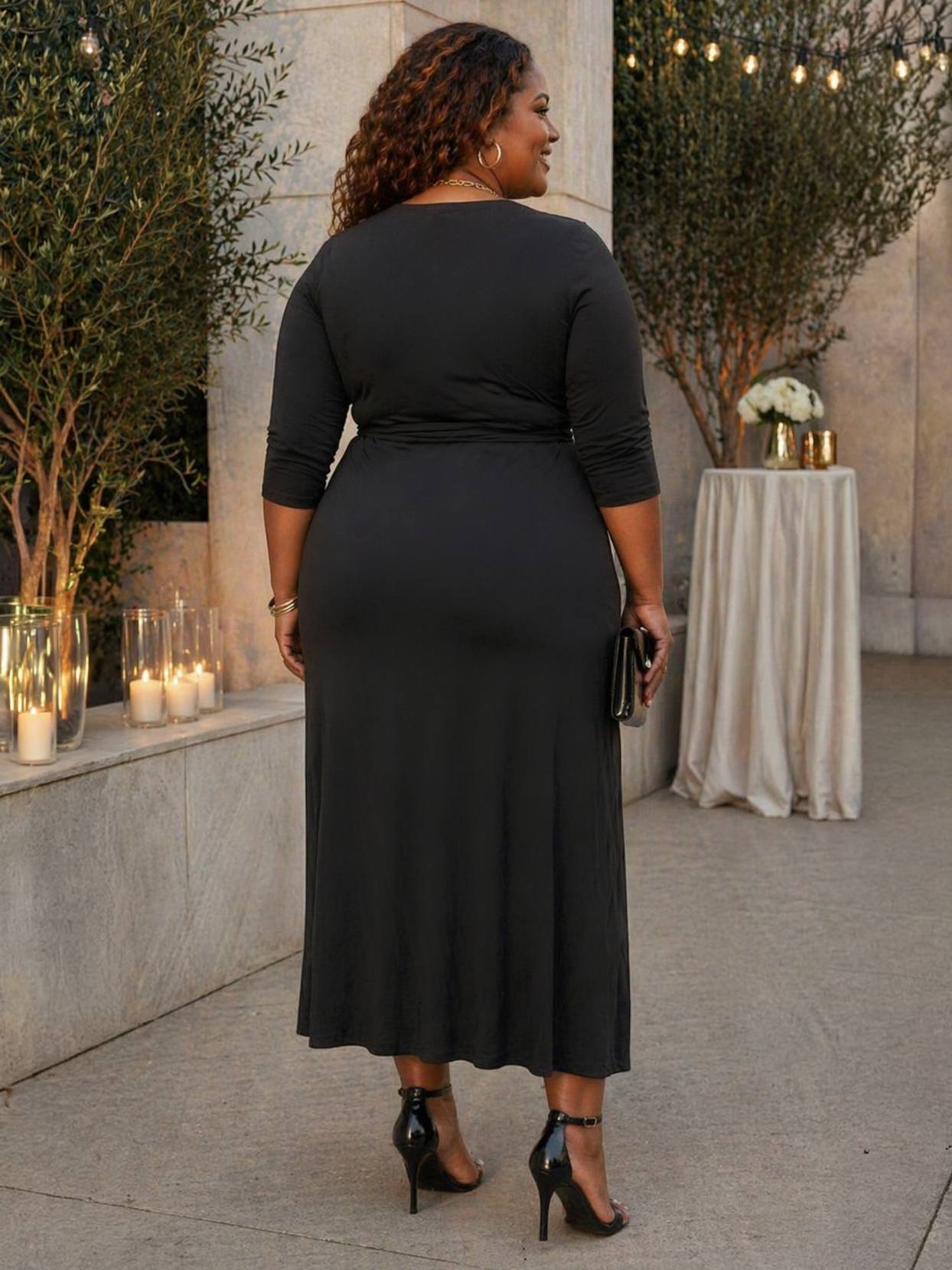 The Essential Plus Size Midi Dress, plus size dress, alternate view
