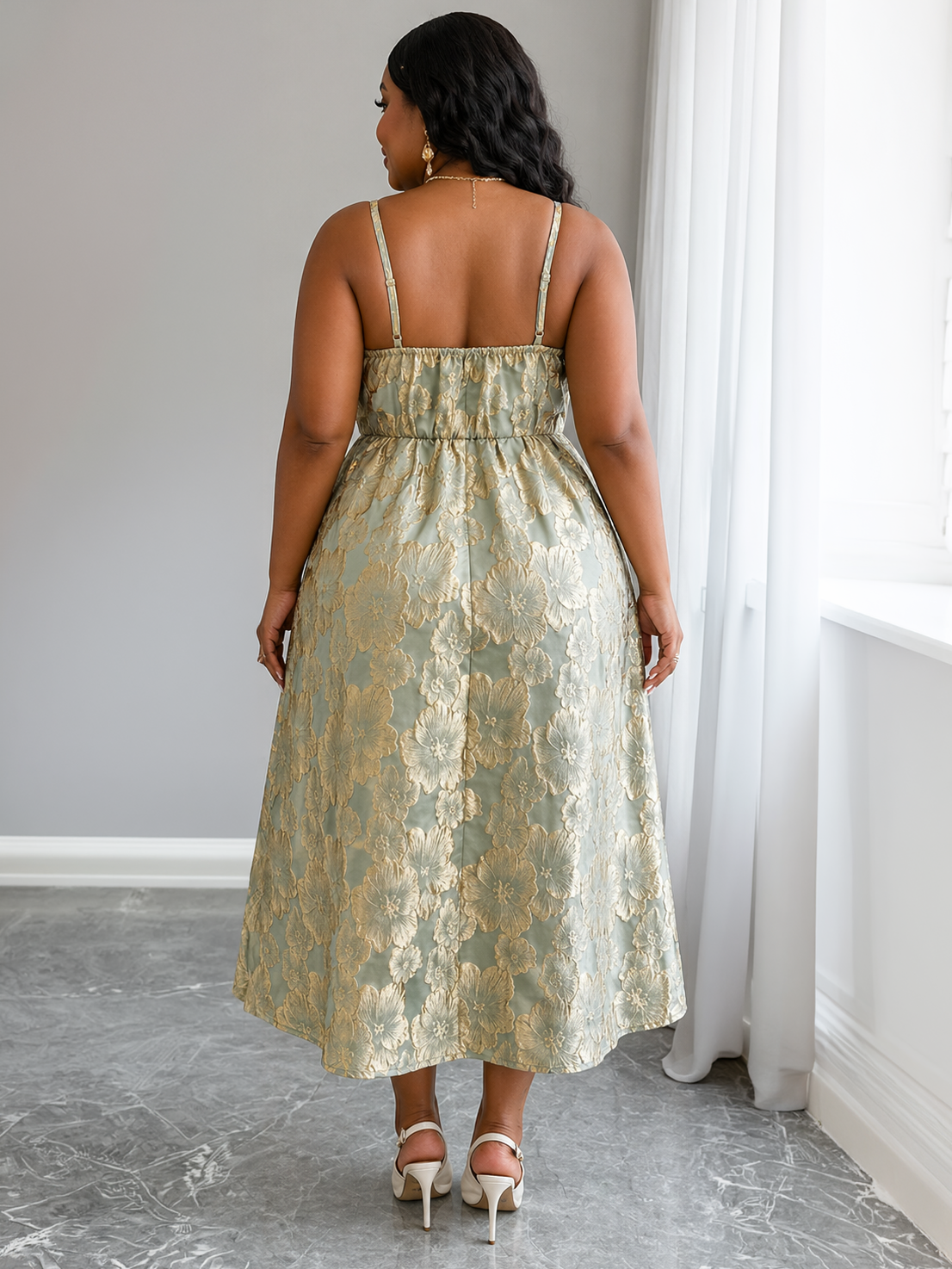 Timeless Garden Plus Size Midi Dress alternate view