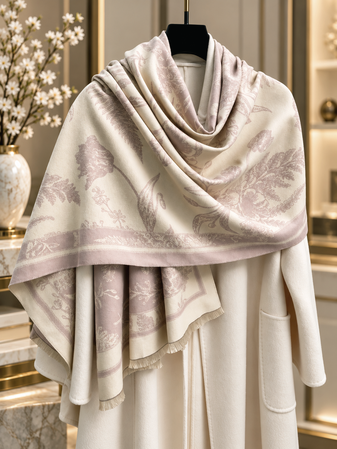 Floral Softness Blanket Scarf