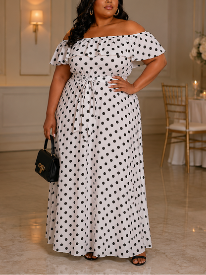 Polka Dot Bliss Plus Size Dress