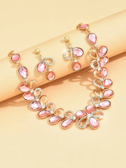 Avril Necklace & Earring Set, earrings, styled view