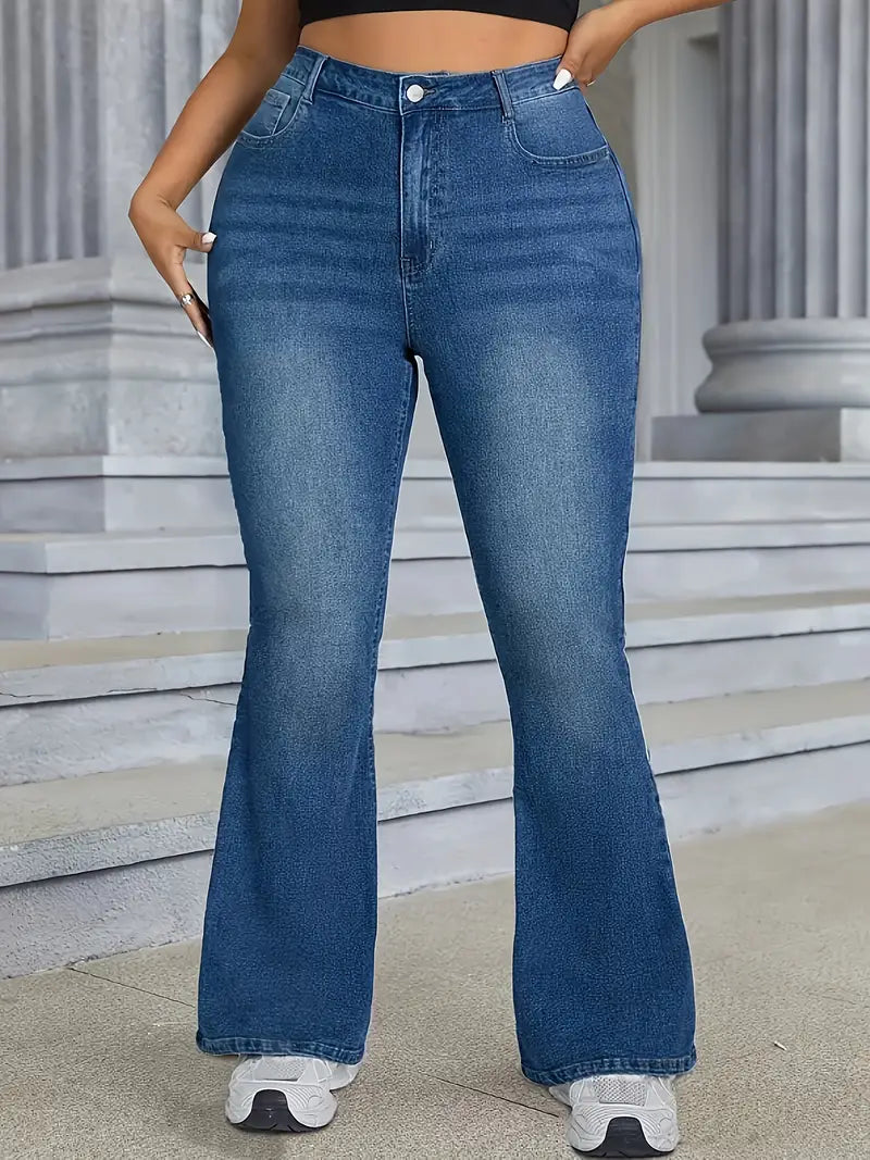 Celeste Bootcut Plus Size Jeans, plus size jeans, alternate view