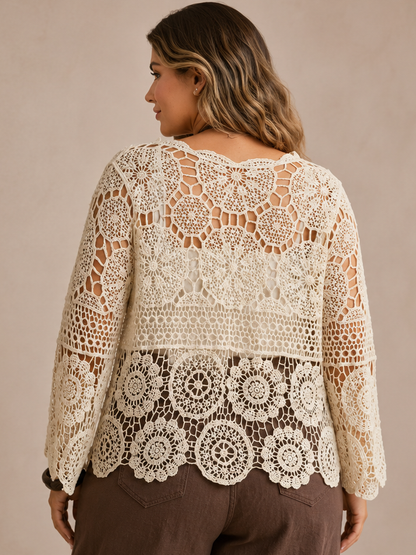 Melissa Crochet Plus Size Cardigan
