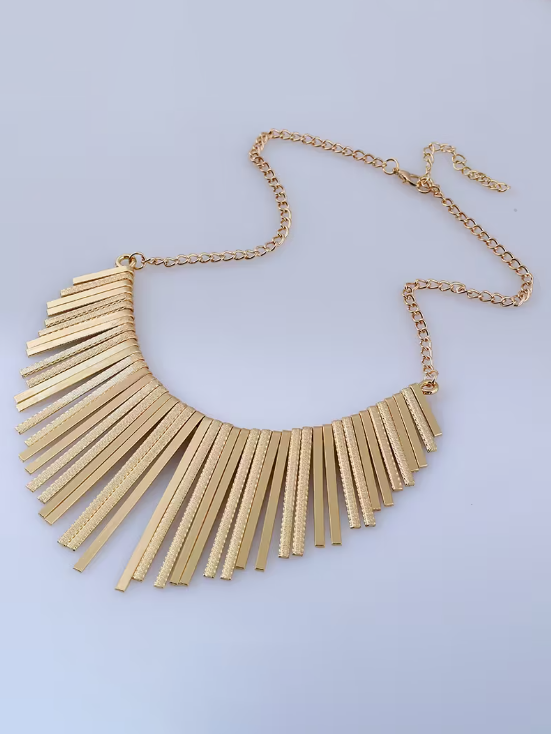 Contemporary Glam Statement Necklace, necklace, front view