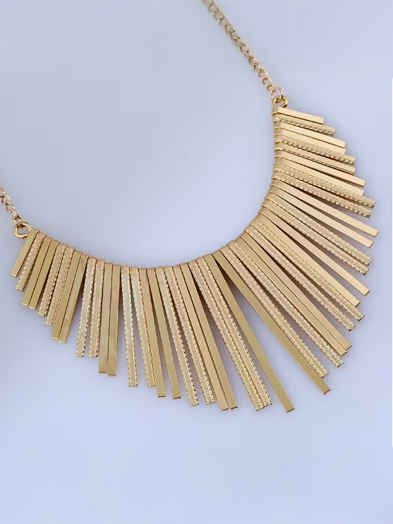 Contemporary Glam Statement Necklace, necklace, styled view