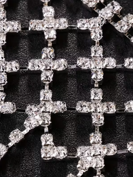 Crystal Cascade Choker, necklace, detail view