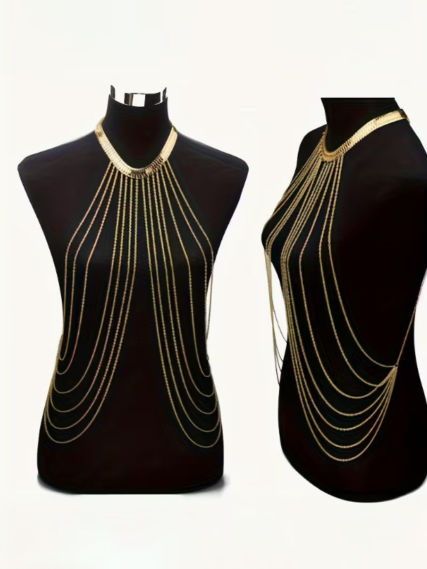 Draping Elegance Body Chain, jewelry, alternate view