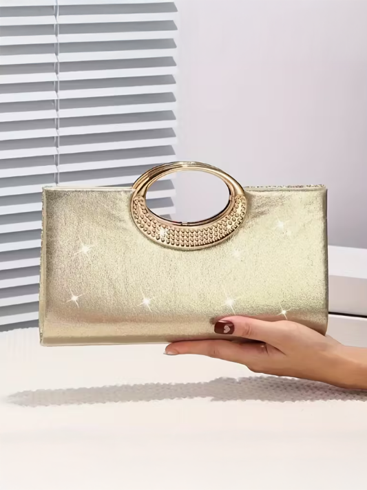 Elegant Glitter Evening Clutch, clutch, styled view