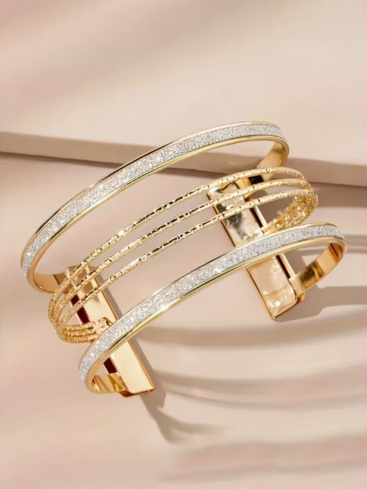 Elegant Open Cuff Bracelet, bracelet, front view