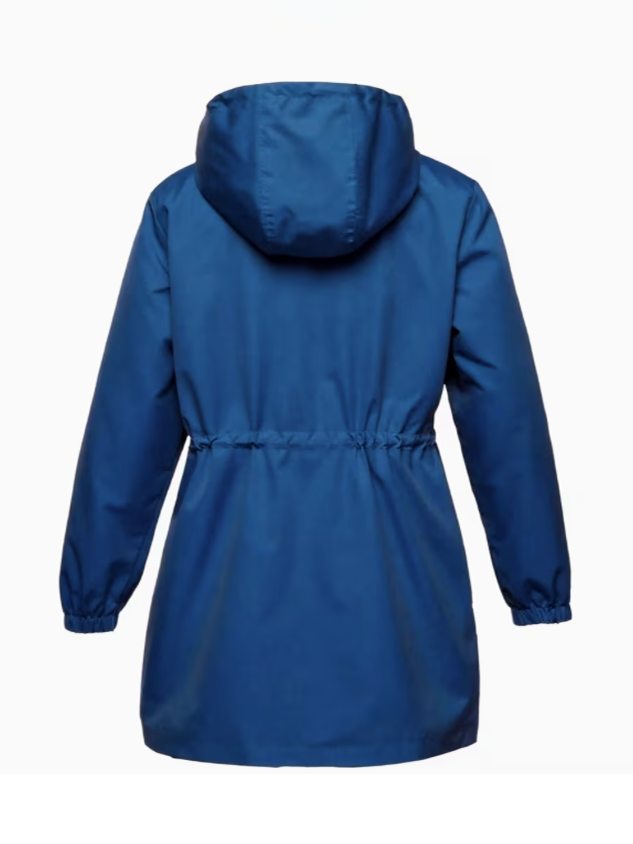 Esperanza Hooded Plus Size Jacket in Royal Blue, plus size outerwear, alternate view