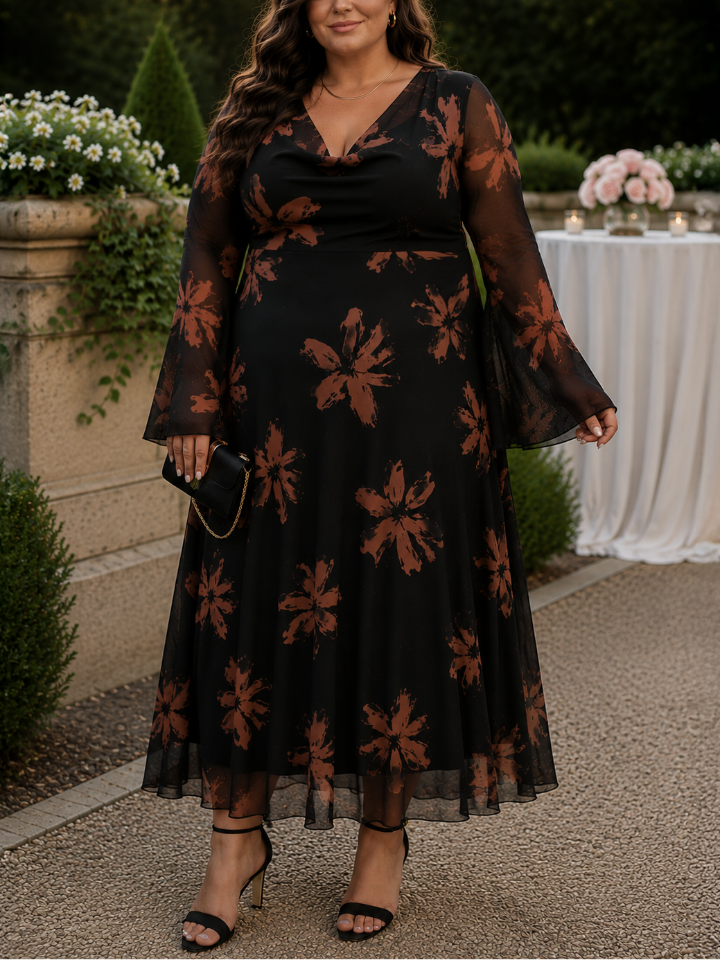 Fiona Mesh Plus Size Dress