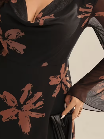 Fiona Mesh Plus Size Dress