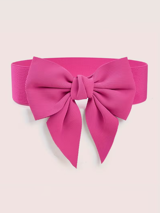 Front Bow Stretch Plus Size Belt, belt, alternate view