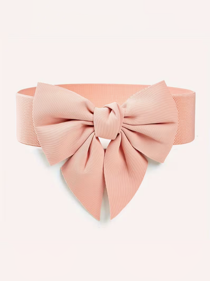 Front Bow Stretch Plus Size Belt, belt, front view