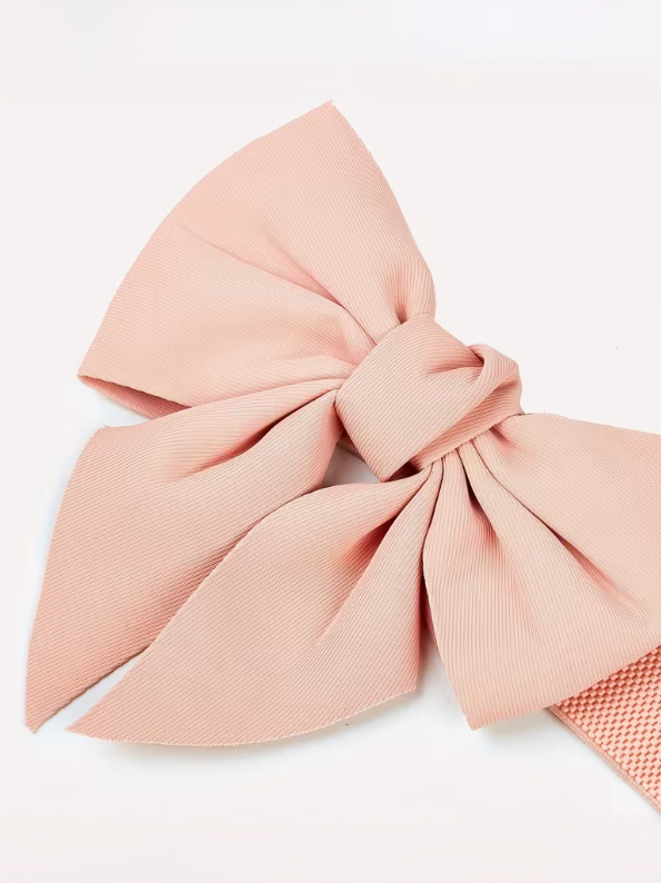 Front Bow Stretch Plus Size Belt, belt, detail view