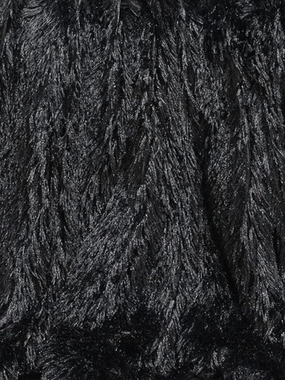 Handmade Reversible Faux Fur Plus Size Stole, plus size outerwear, detail view