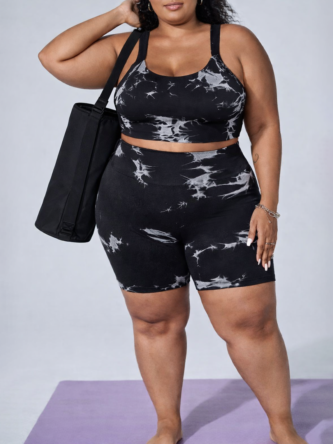 Hazel Active Plus Size Bra by Run Free by Vee, plus size bra, detail view