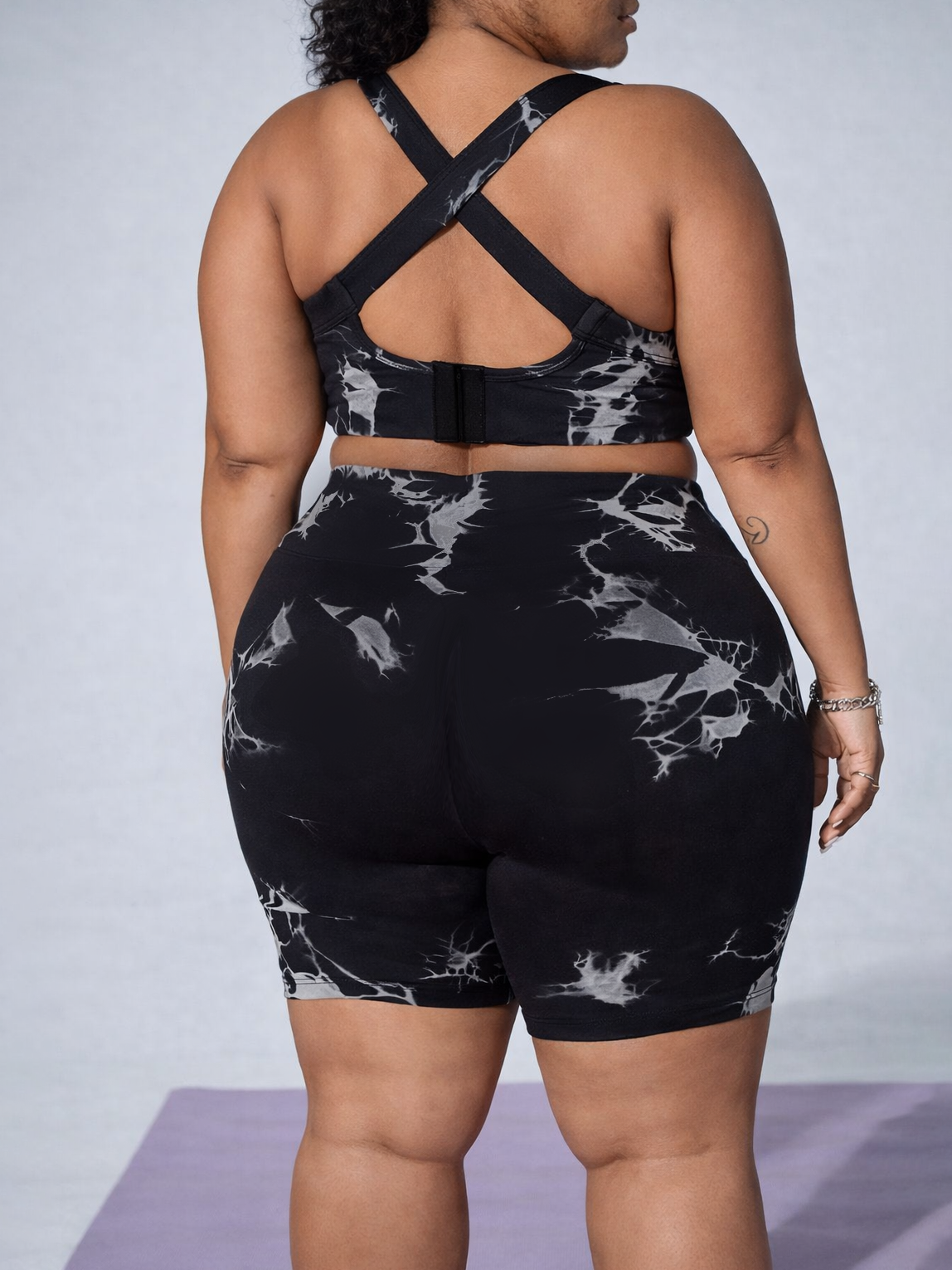 Hazel Plus Size Butt Lift Shorts by Run Free by Vee, plus size pants, alternate view
