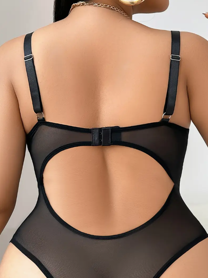 Lacey Bodysuit Plus Size Lingerie, plus size lingerie, alternate view