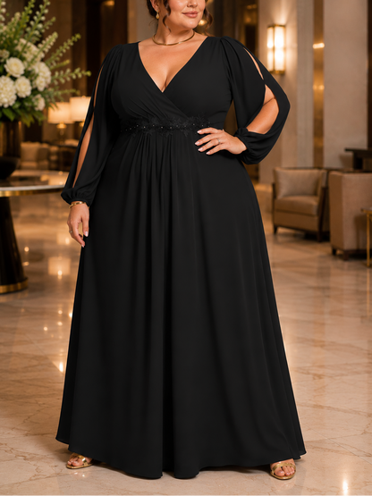 Laura Plus Size Chiffon Gown