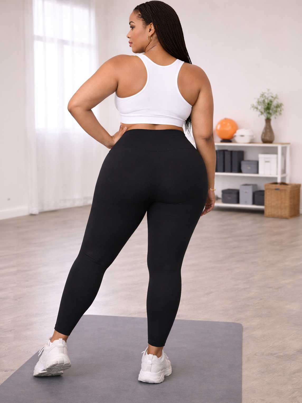 Lounge Plus Size Leggings by Run Free by Vee, plus size leggings, alternate view