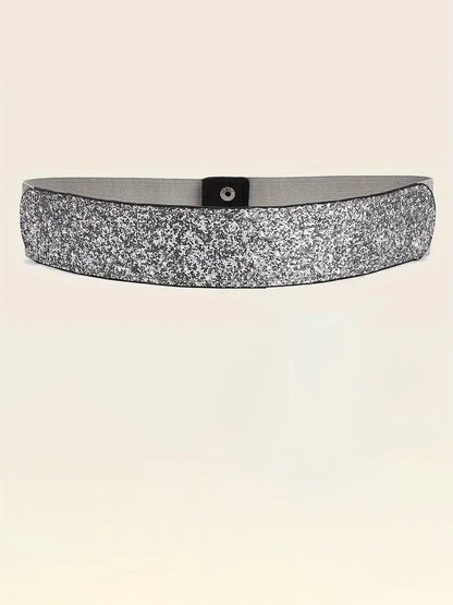 Metallic Glitter Plus Size Belt, belt, alternate view