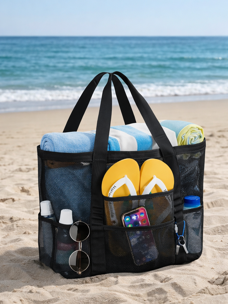 Multi Pocket Beach Bag, bag, front view
