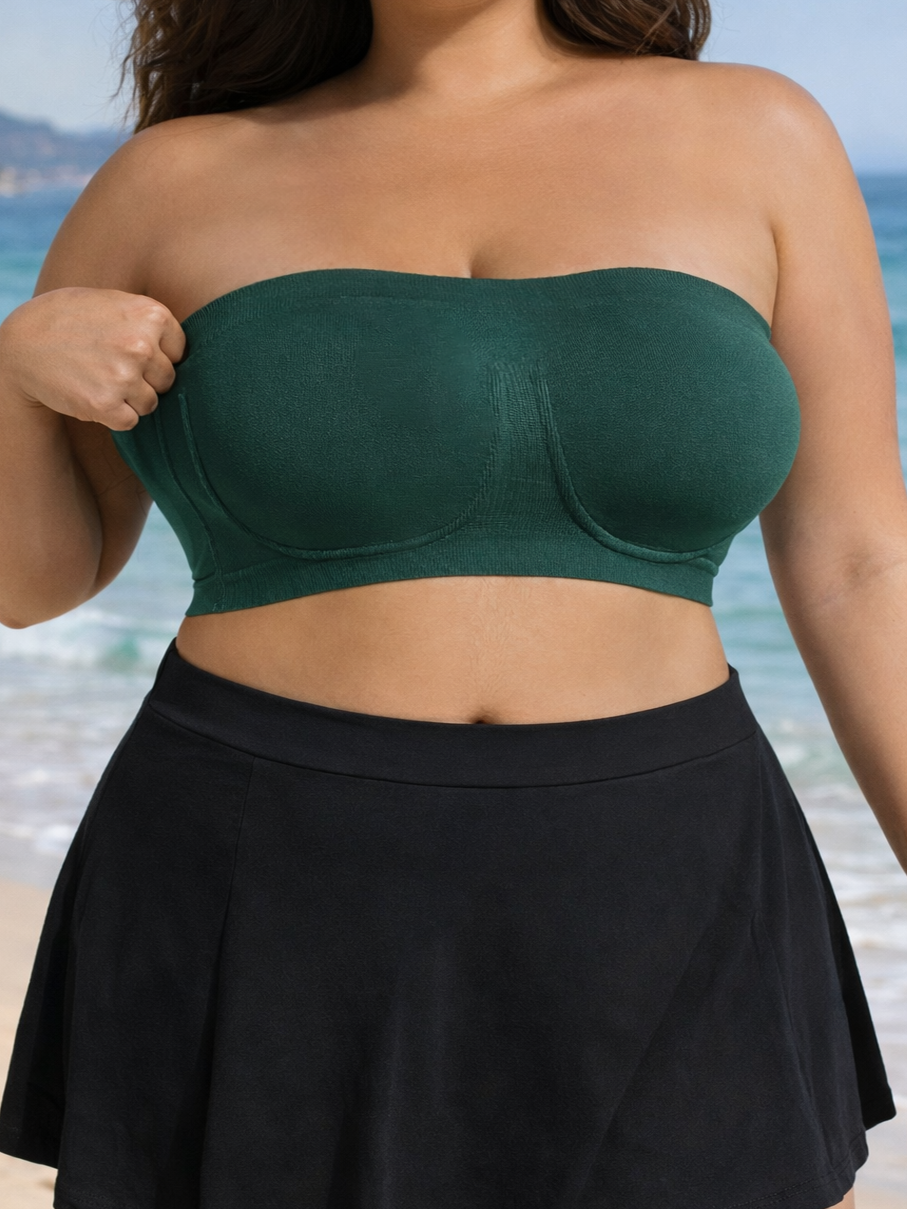 Noa Seamless Plus Size Bandeau, plus size bra, alternate view