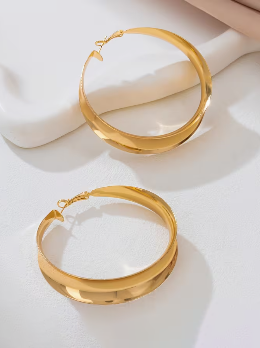 Oversized Hoop Earrings, earrings, alternate view