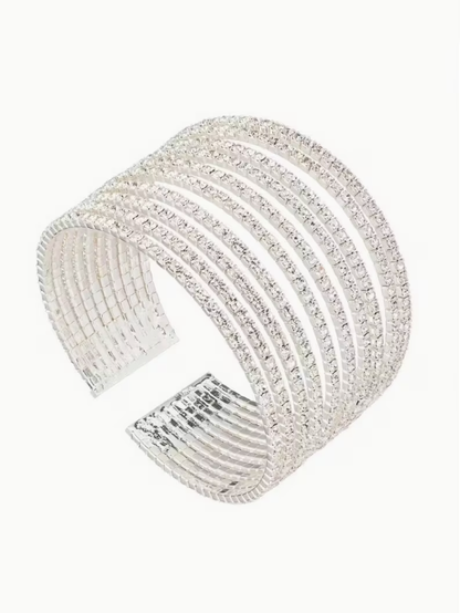 Rhrinestone Cuff Bracelet, bracelet, alternate view
