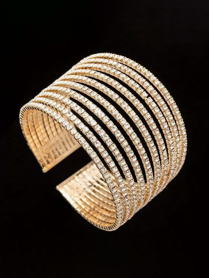 Rhrinestone Cuff Bracelet, bracelet, detail view