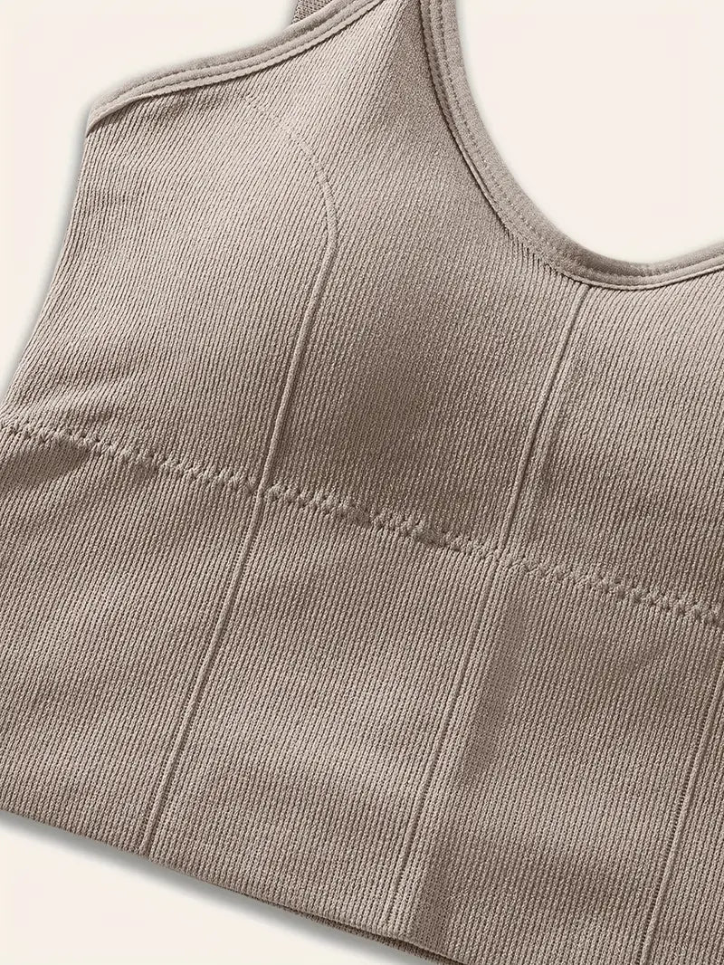 Rosalie Ribbed Plus Size Bralette by Run Free by Vee, plus size bra, alternate view