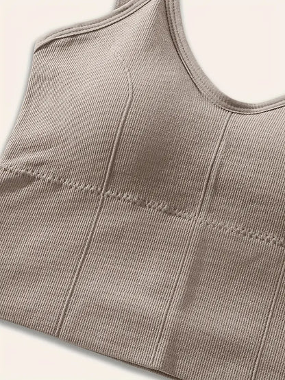 Rosalie Ribbed Plus Size Bralette by Run Free by Vee, plus size bra, alternate view