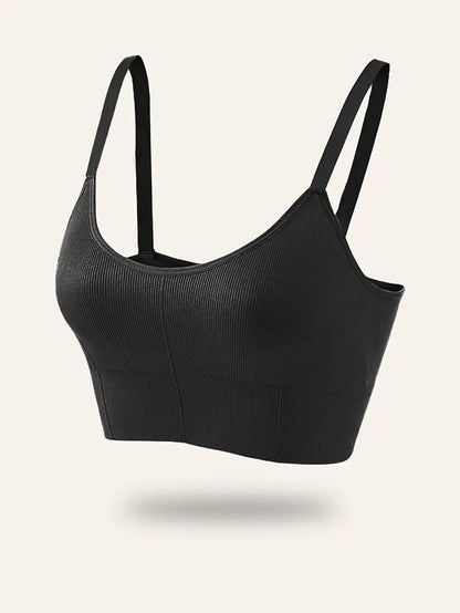 Rosalie Ribbed Plus Size Bralette by Run Free by Vee, plus size bra, product view
