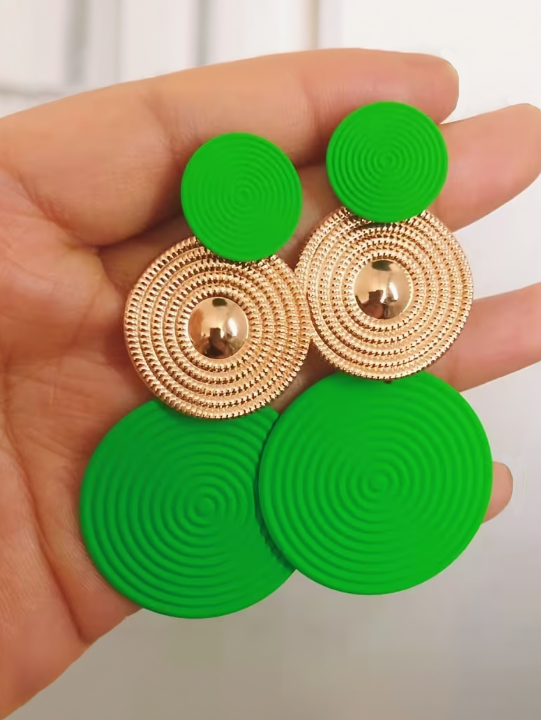 Geometric Circle Earrings