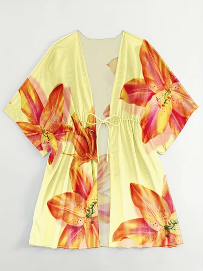 Flora Sheer Plus Size Cover-Up