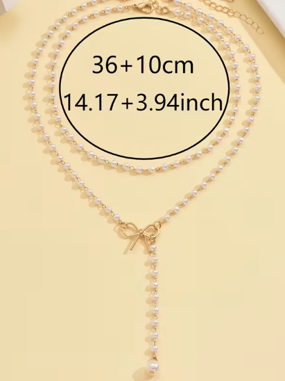 Infinity Pearl Drop Necklace