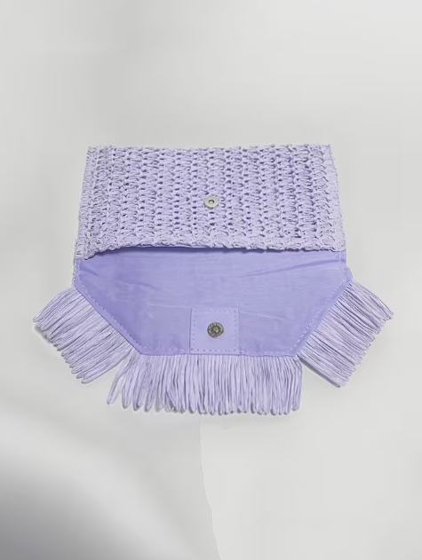 Woven Raffia Clutch