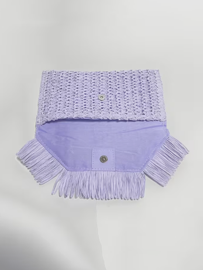 Woven Raffia Clutch