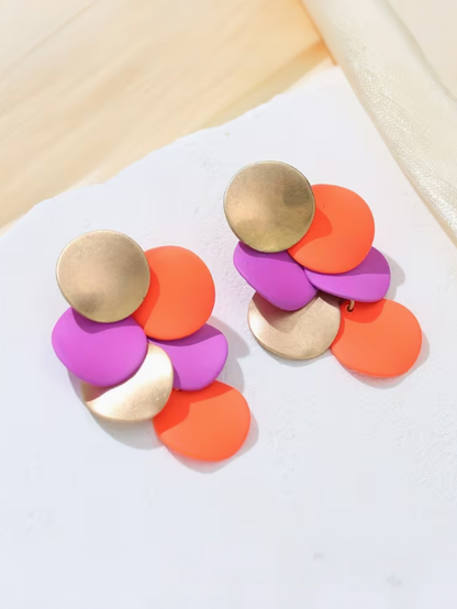 Multi Layered Circle Earrings
