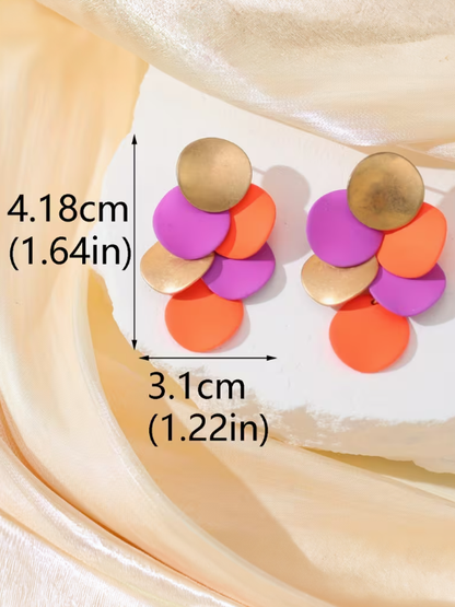 Multi Layered Circle Earrings
