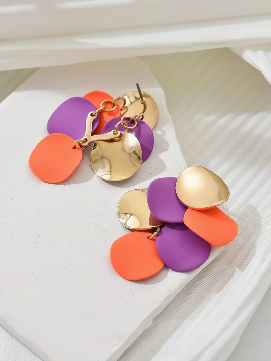 Multi Layered Circle Earrings