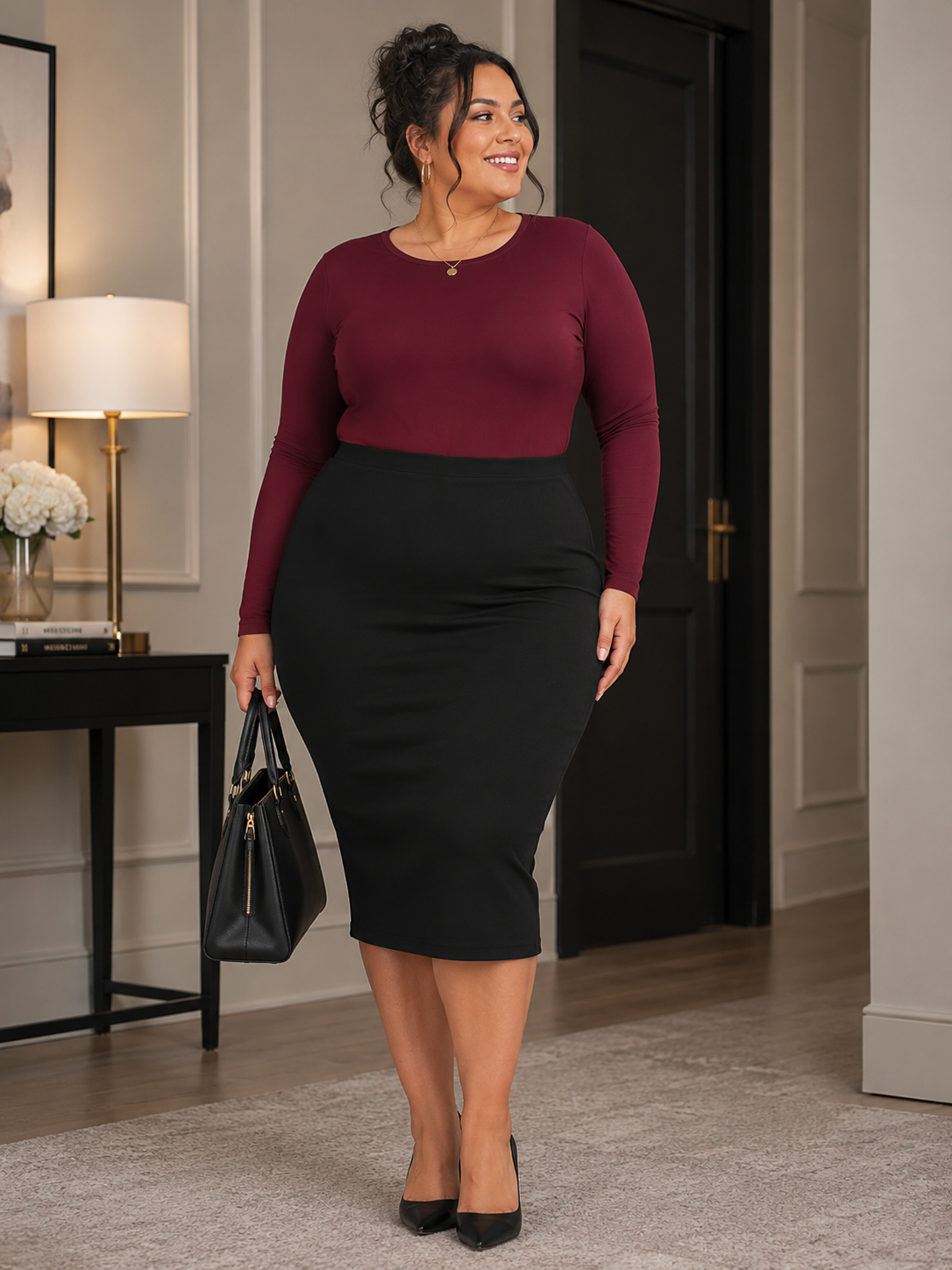 Essential Pull-On Plus Size Skirt