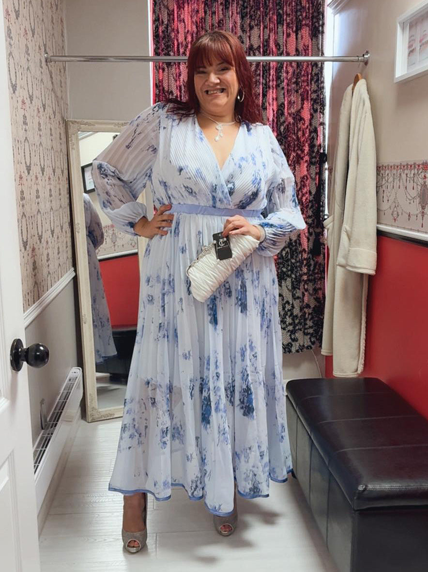 Willow Floral Plus Size Dress, plus size dress, detail view